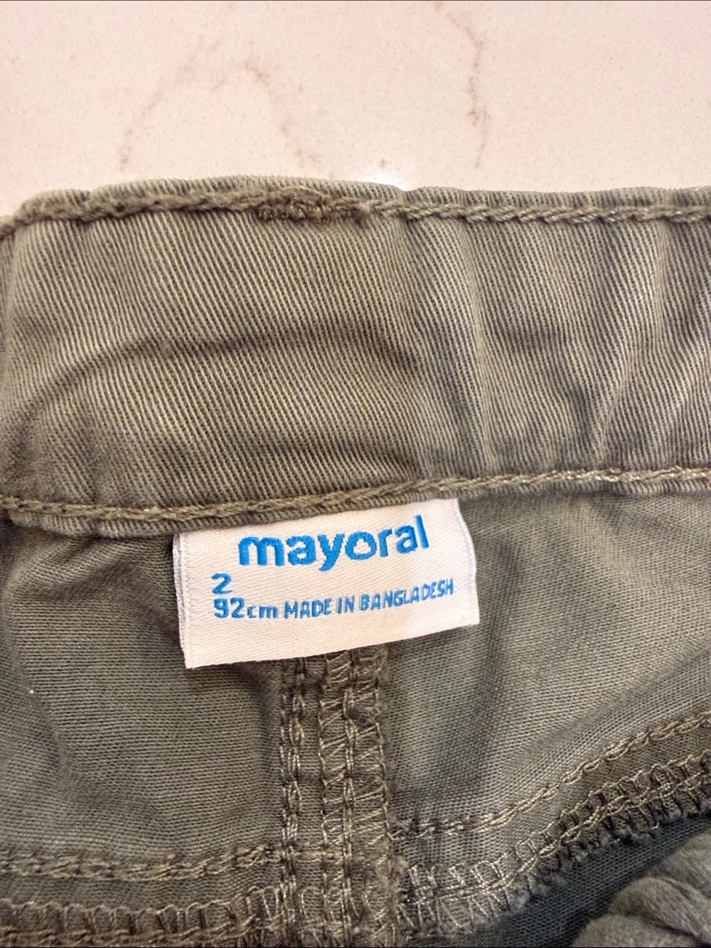 Mayoral Slim Fit Pants in Olive 2T